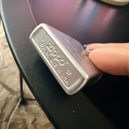 Zippo lighter used with laser engraved design