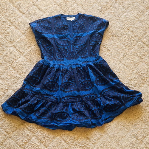 Zara short dress navy blue