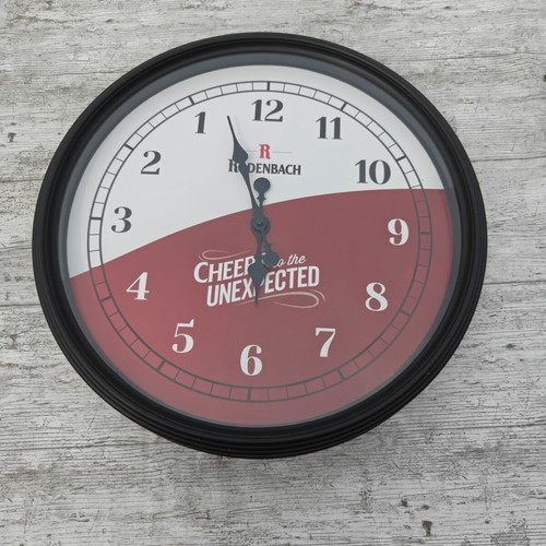 Rodenbach wall clock, 49 cm, backwards numbers