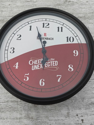 Rodenbach wall clock, 49 cm, backwards numbers