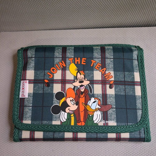 Paxos Disney "Join the Team" school pencil case new with Mickey, Donald, Goofy