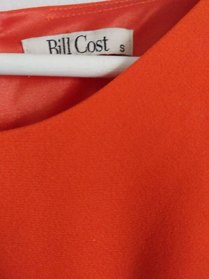 Bill Cost women's dress like new, size S, orange-red with lace