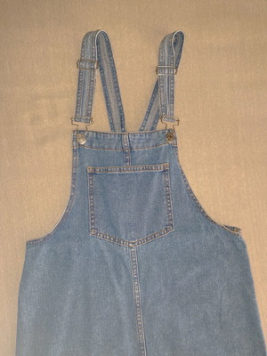 Σαλοπέτα denim καινούργια, μέγεθος S, Terranova μπλε