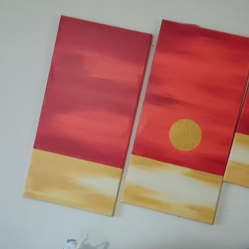 Sunset paintings like new, deep orange, gold, yellow colors