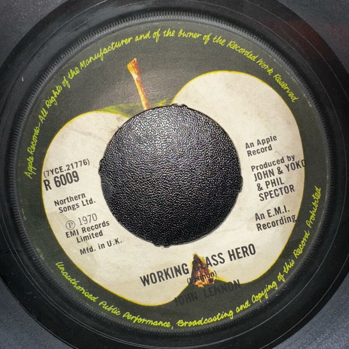 John Lennon Working Class Hero vinyl record used, Apple label