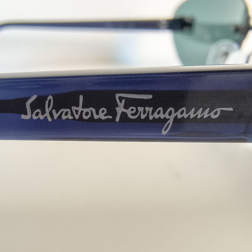 Salvatore Ferragamo Vintage Sunglasses like new, black and blue