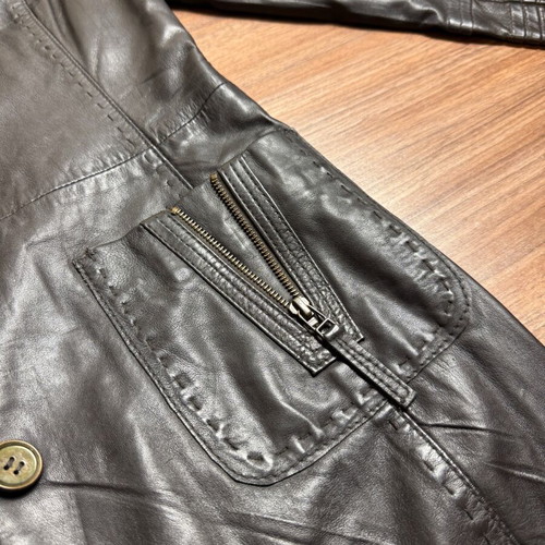 Women's leather trench coat Laura Di Sarpi size M, new