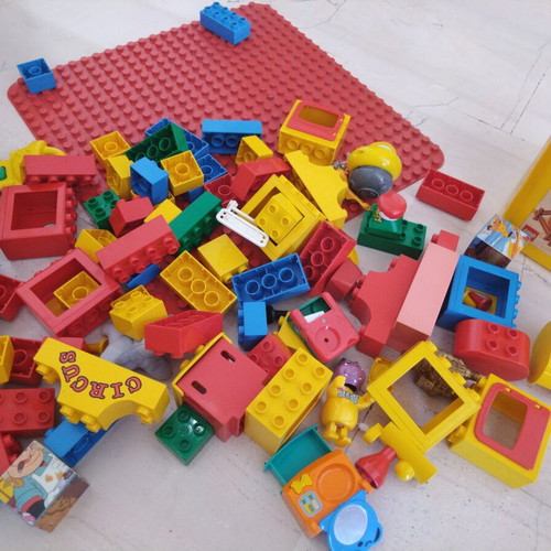 Lego Duplo vintage blocks used, 80s-90s