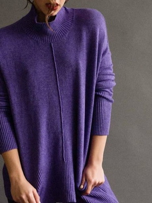 My fashion fruit purple fine knit blouse like new, one size