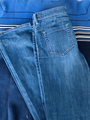 DKNY Jeans women's slim straight blue denim pants size 27L