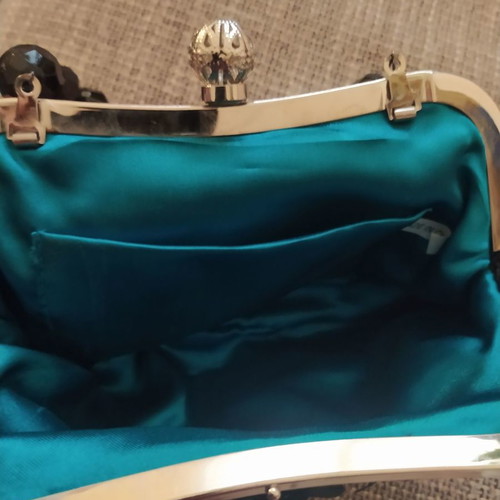 Vintage velvet hand bag used