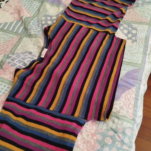 JusTop knitted spring blouse used, multicolor, size S