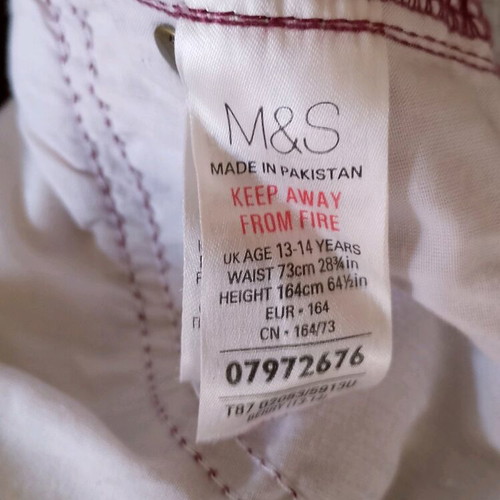 Boys' cherry red jeans like new, size 164 cm, Marks and Spencer