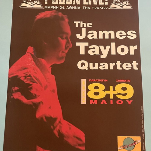James Taylor Quartet original music poster 1990s Rodon Athens