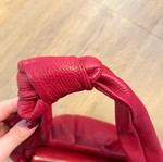 Leather shoulder bag like new, deep red, 100% leather