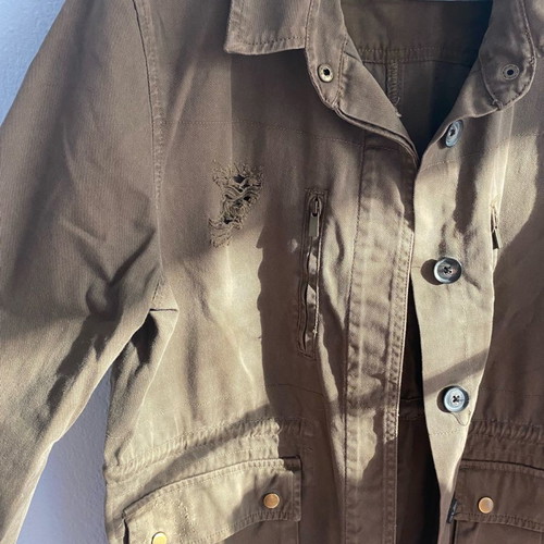 Bershka women's khaki jacket used camouflage style