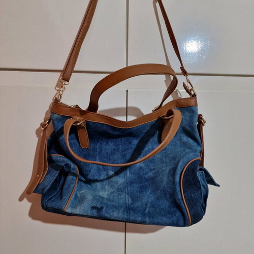 Denim shoulder bag vintage limited edition