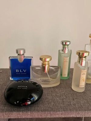 Bulgari empty perfume bottle collection used