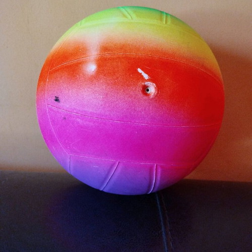 Beach ball used, inflated