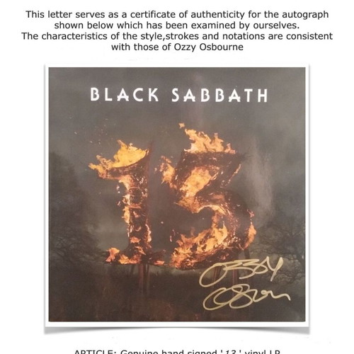 Black Sabbath '13' 2LP signed by Ozzy Osbourne with 'The End' rare LP