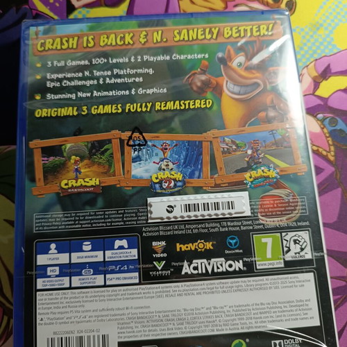 Crash Bandicoot Nsane Trilogy PS4 game brand new