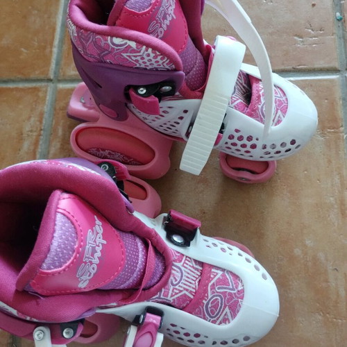 SFR Stomper kids roller skates like new, size 23-27, pink