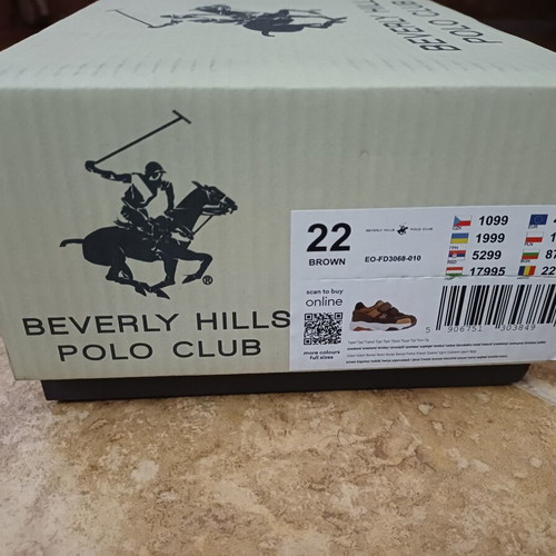 Beverly Hills Polo Club sneakers for boys new, size 22, khaki-brown