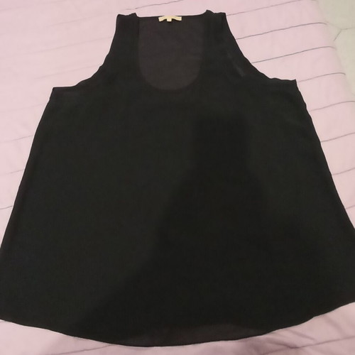 Blouse top black like new, tulle fabric texture