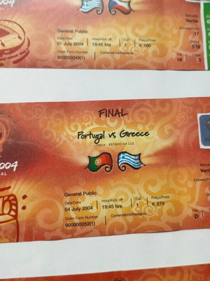 Euro 2004 Set with Final Tickets, Authentic Watch, DVD and Magazine