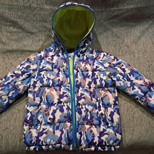 Blue camouflage jacket for 9-10 years old like new