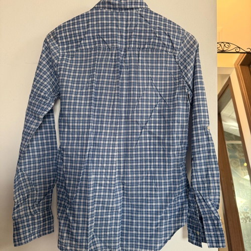 Sisley shirt like new, cotton, white and blue, size S
