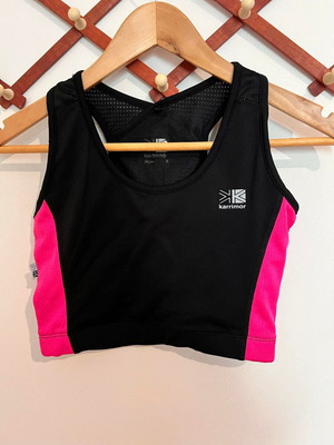 Karrimor sports bra Small, lightly used, black and pink
