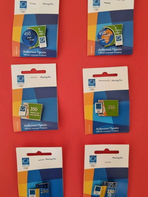 Authentic Athens 2004 Olympic Pin Set of 6 Moving Pins