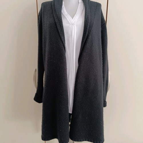 Black women's Mango cardigan used, long, buttonless