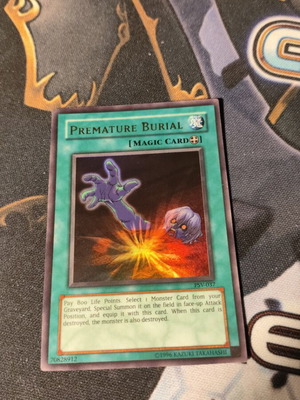 Yu-Gi-Oh! card Premature Burial used, Ultra Rare PSV edition