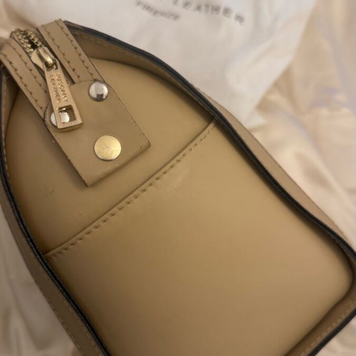 Tuscany Leather handbag used, beige leather