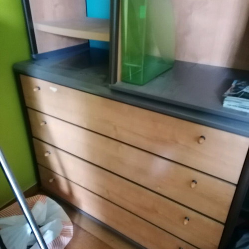 Wooden French Gautier bookcases with drawer like new