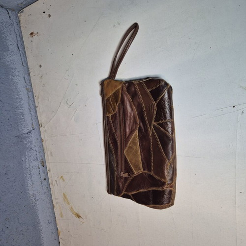 Handbag faux leather like new with multiple zip compartments