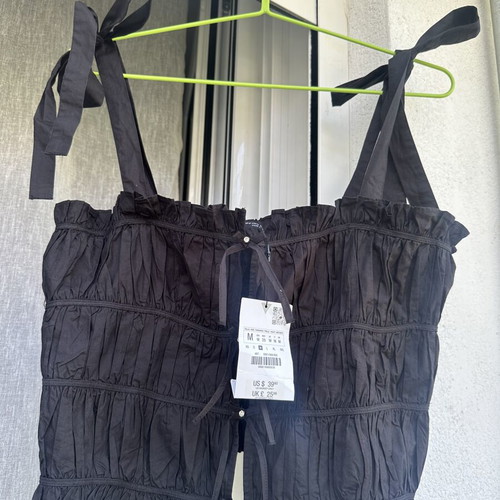 Zara Black Top Size M New