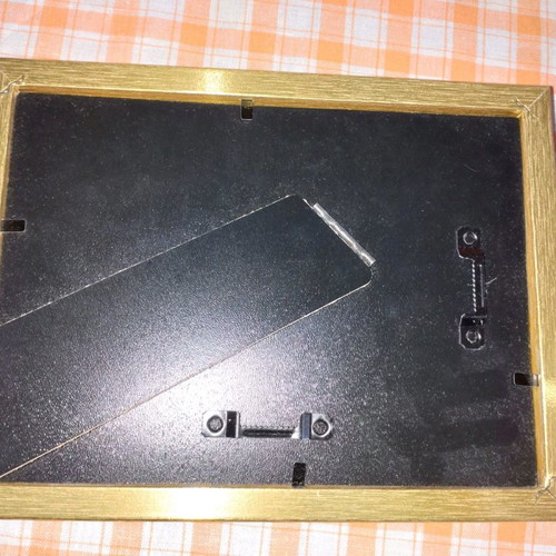 Card from 1958 with pyramids theme in IKEA frame