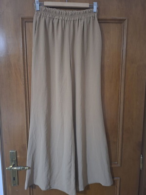 Women's Beige Palazzo Pants One Size New