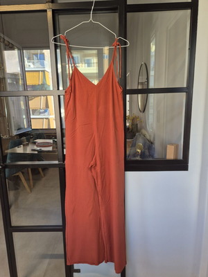 Pink Woman summer jumpsuit like new, terracotta color