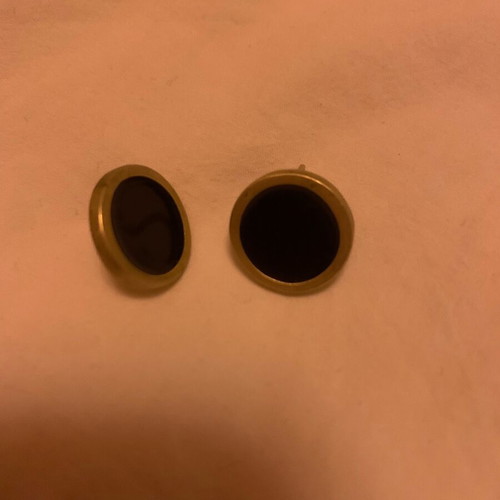 Skoularikia fo earrings black and gold like new