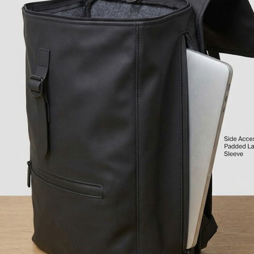 Rains Roll Top Rucksack waterproof, like new, black unisex backpack