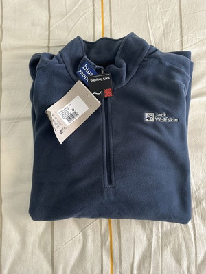 Jack Wolfskin fleece μπουφάν, σκούρο μπλε, μέγεθος Large