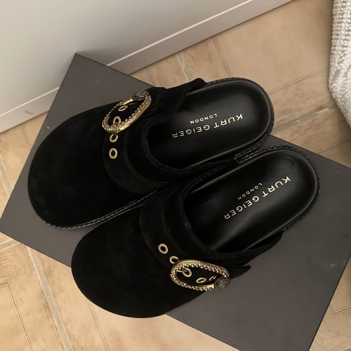 Kurt Geiger mules black suede size 37 new