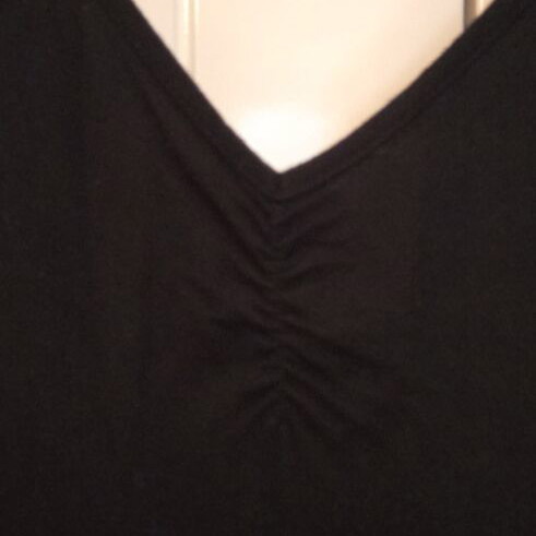 Blasting black fitted dress with open back, size M