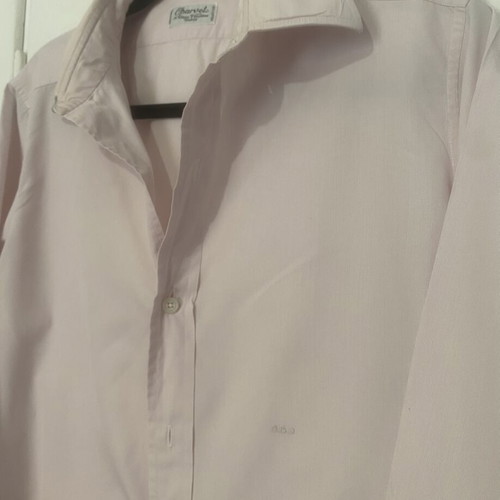 Charvet Paris men's long-sleeve shirt like new, pink, double cuff