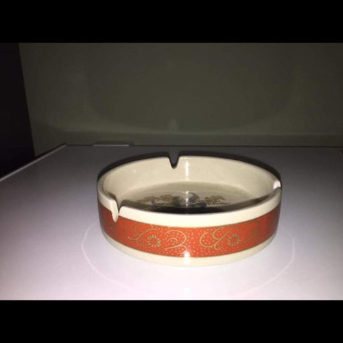 Porcelain ashtray with beautiful design, 2 pieces available