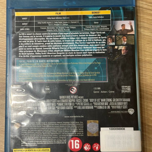 Body of Lies Blu-Ray used with English and Bulgarian subtitles